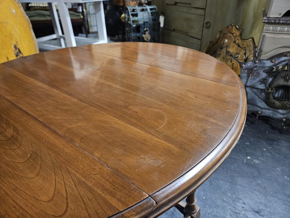 Vintage Pennsylvania House Drop Leaf End Table Solid Cherry Oval