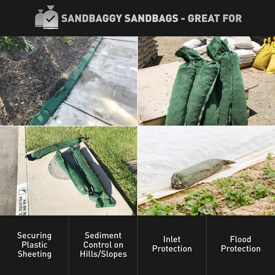 Sandbaggy Tube Sandbags - Continuous Roll Up to 750 ft length (Lasts 1-2 Yrs)