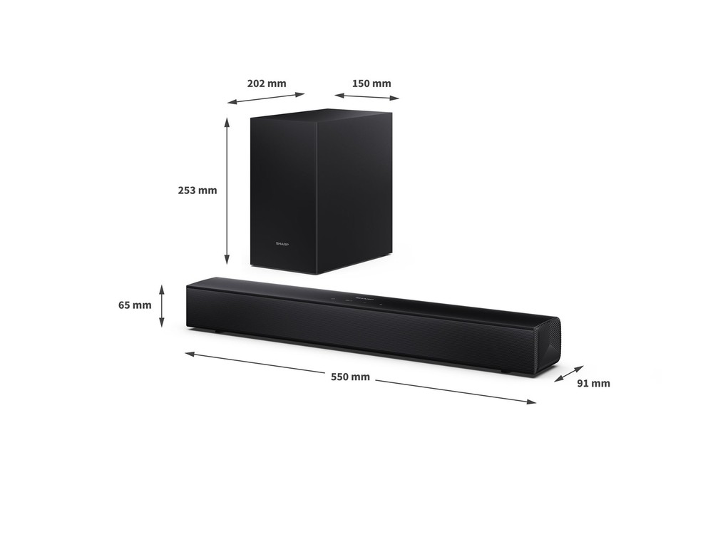 Sharp HT-SBW121 Black Subwoofer D.1%