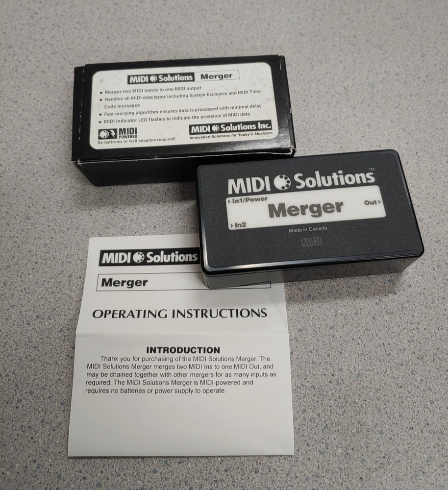 MIDI Solutions 2-input MIDI Merger NEW