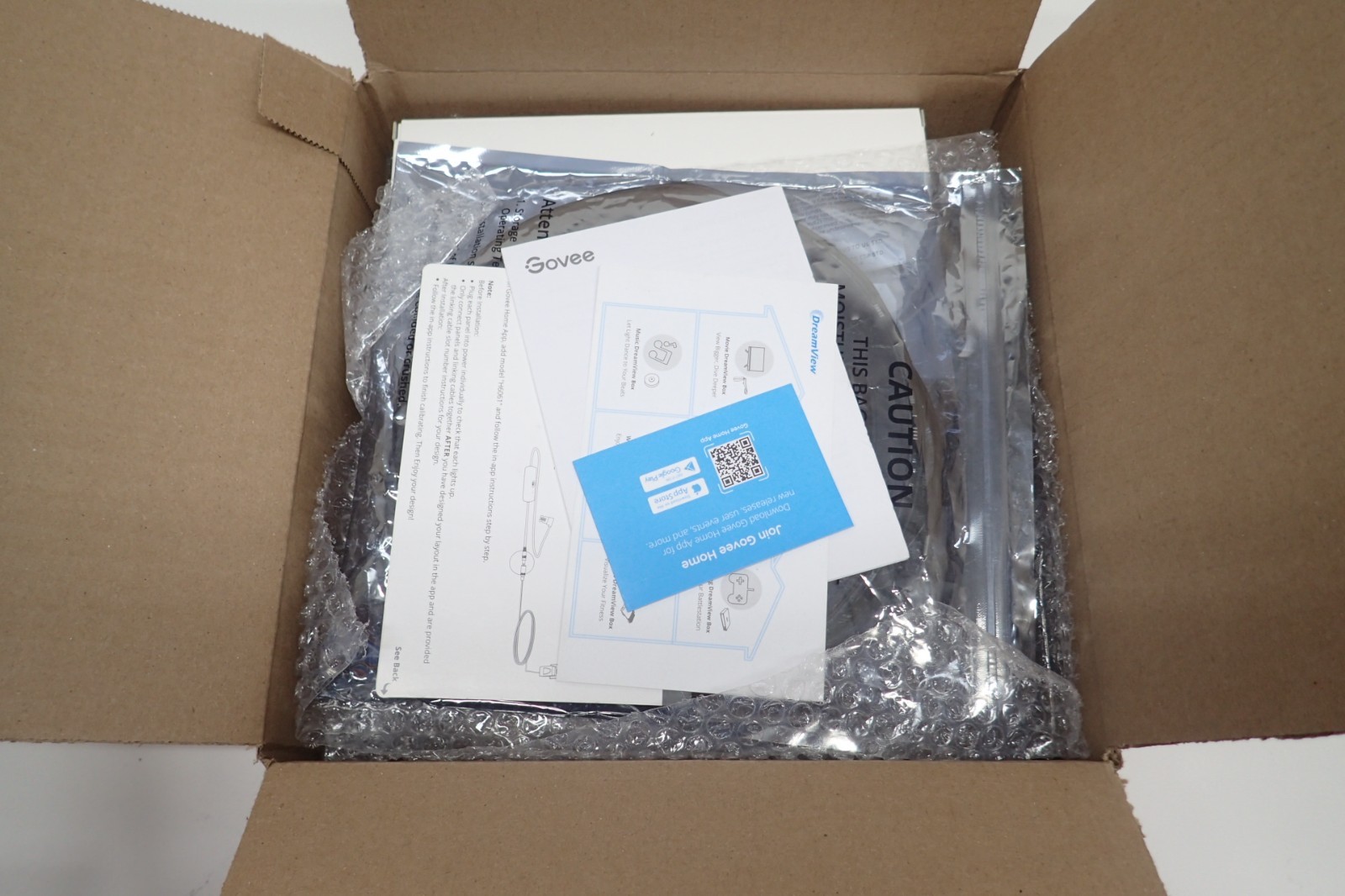 USED Govee TV Backlight 3 Lite 55-65" RGBICW WiFi LED Strip Light H6099 AD1