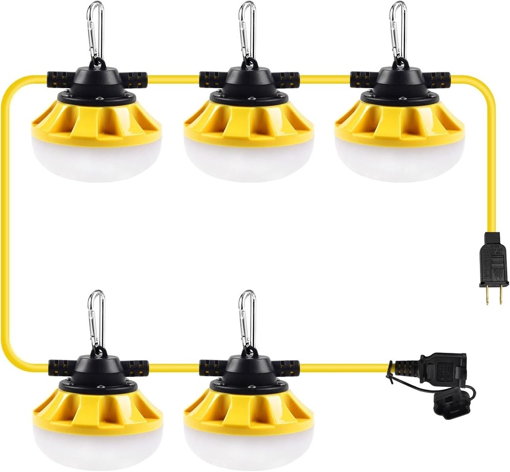 50ft Construction String Lights LED for Construction Sites Walkways Crawlspaces