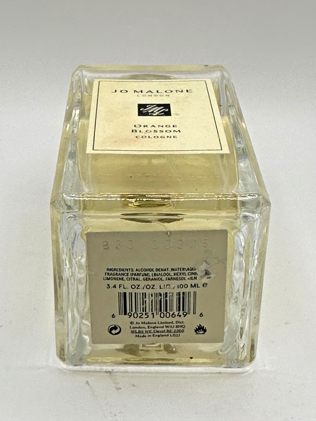 Jo Malone London Orange Blossom Cologne 3.4 oz 100 Ml unbox