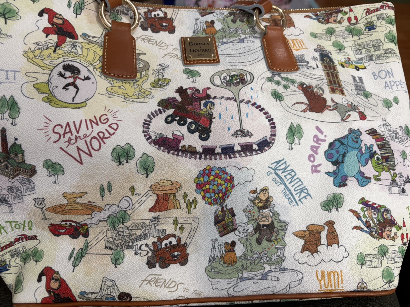 2022 Disney Parks Dooney & Bourke Pixar Tote Purse Bag Up Ratatouille Toy Story