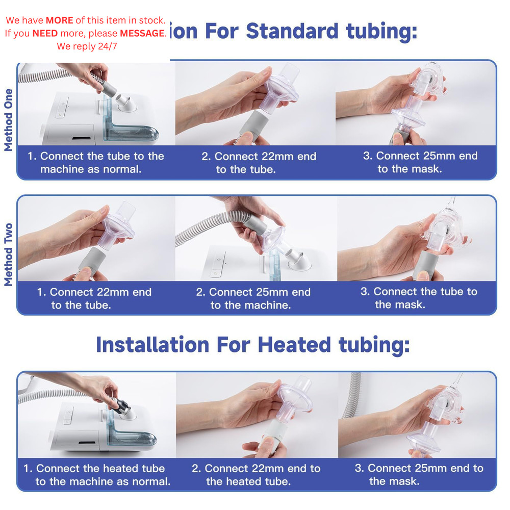 12-Pack CPAP Filters, Inline Filter for Most 12 Pack, Transparent