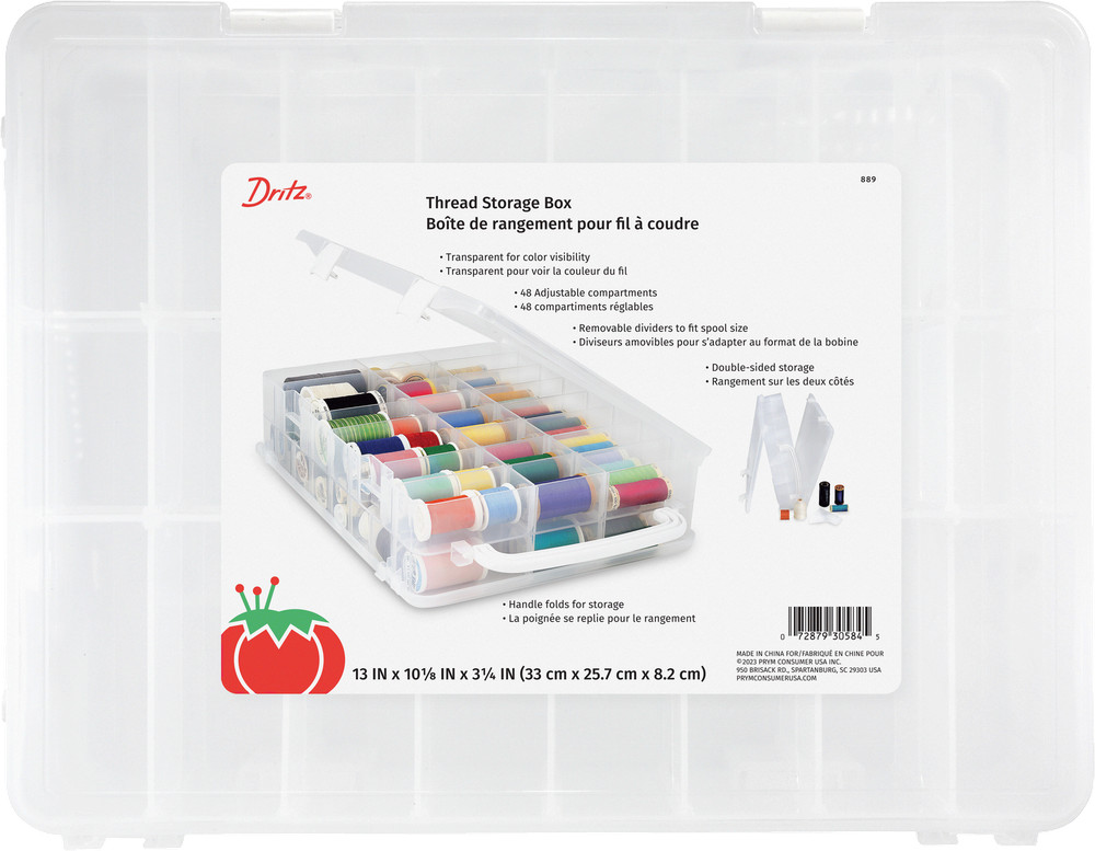 Dritz Thread Storage Box, Stores 48 Spools