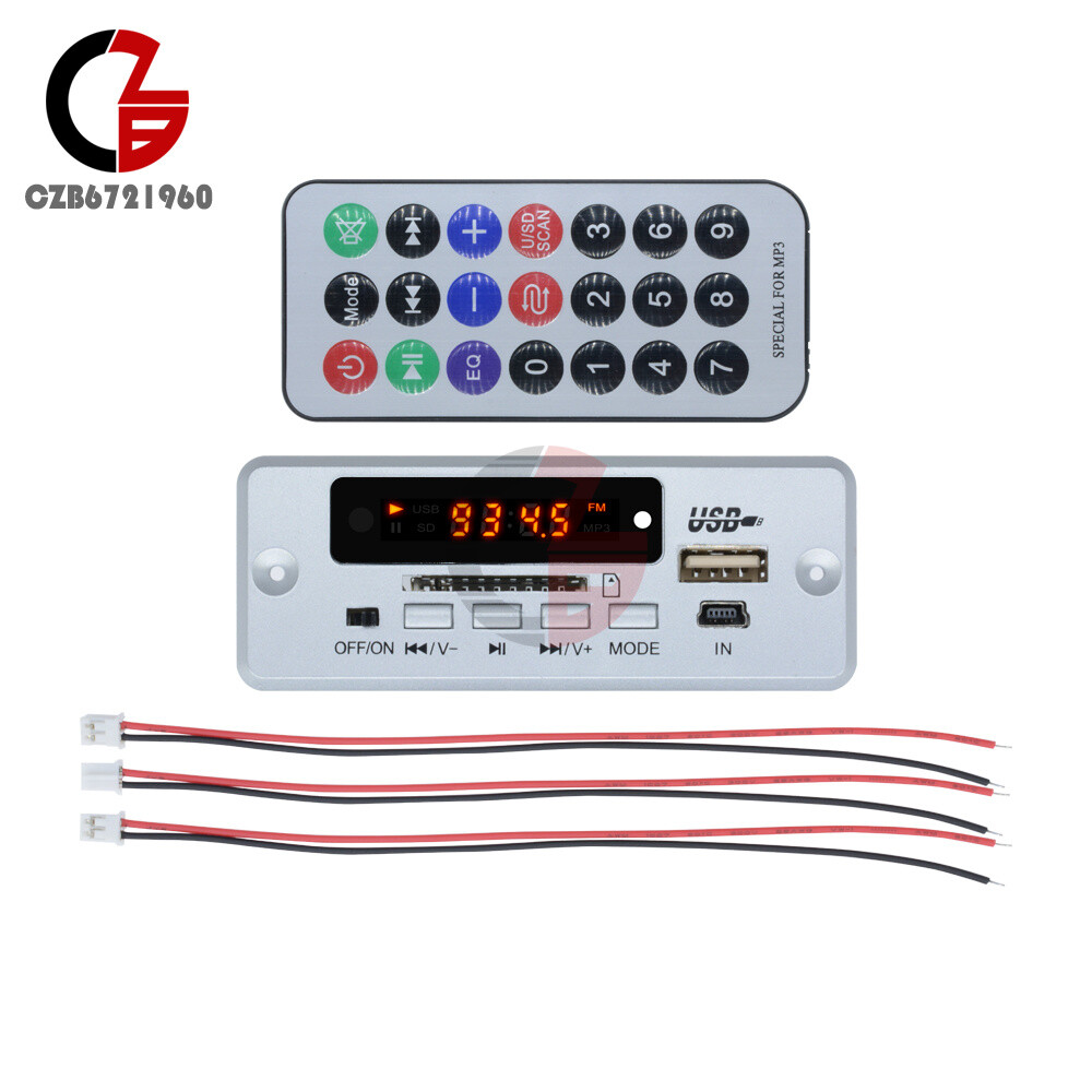 Digital 5V LCD MP3 Wireless Decoder Board USB TF SD Audio Module FM Radio Kit