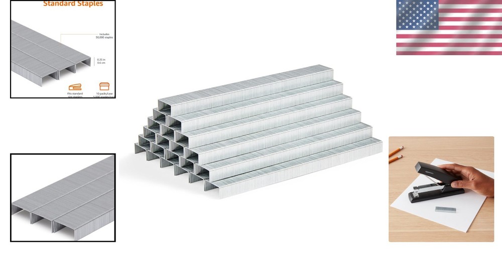 Standard Stapler Staples 1/4" Silver
