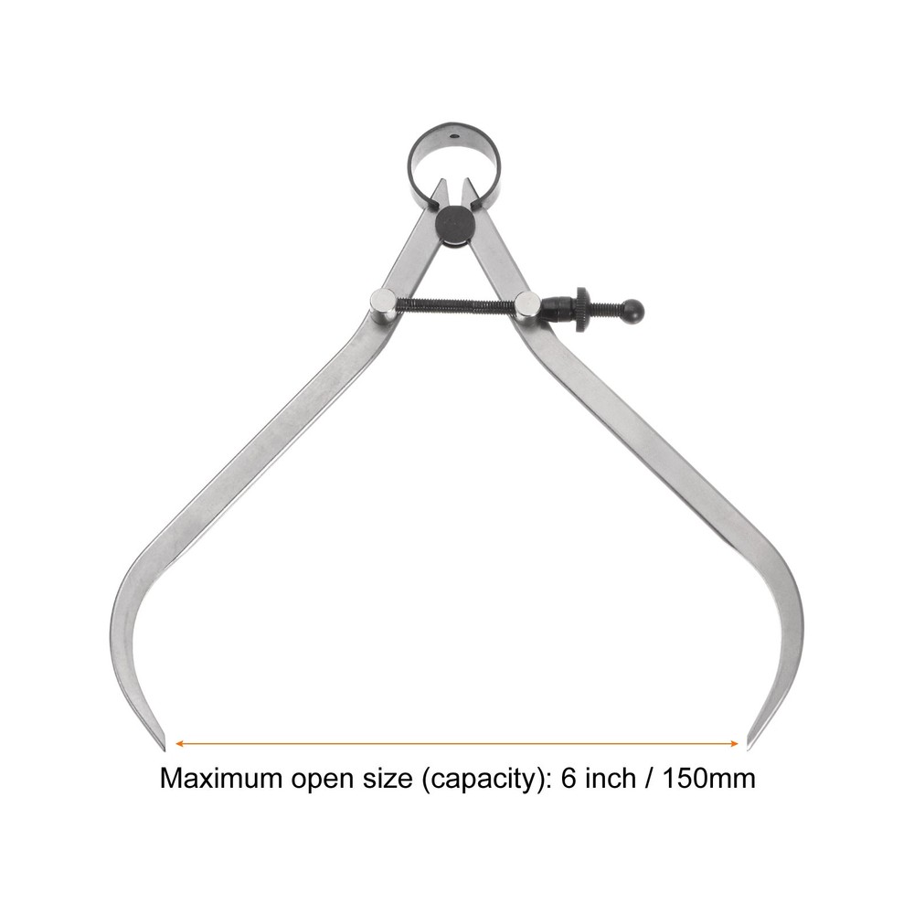 Spring Joint Caliper 6" 150mm Adjustable Spring Outside Caliper with Solid Nut