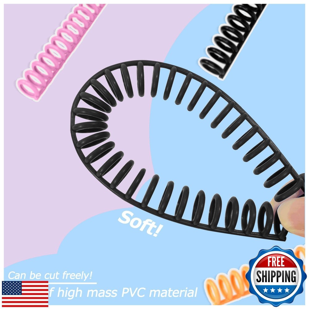 Rayson PROC1530BK Click Binding Spines, 3:1 Pitch, 120 Sheets Binding Capacit