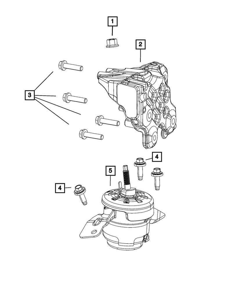 Genuine Mopar Engine Mount Bracket 68480624AA