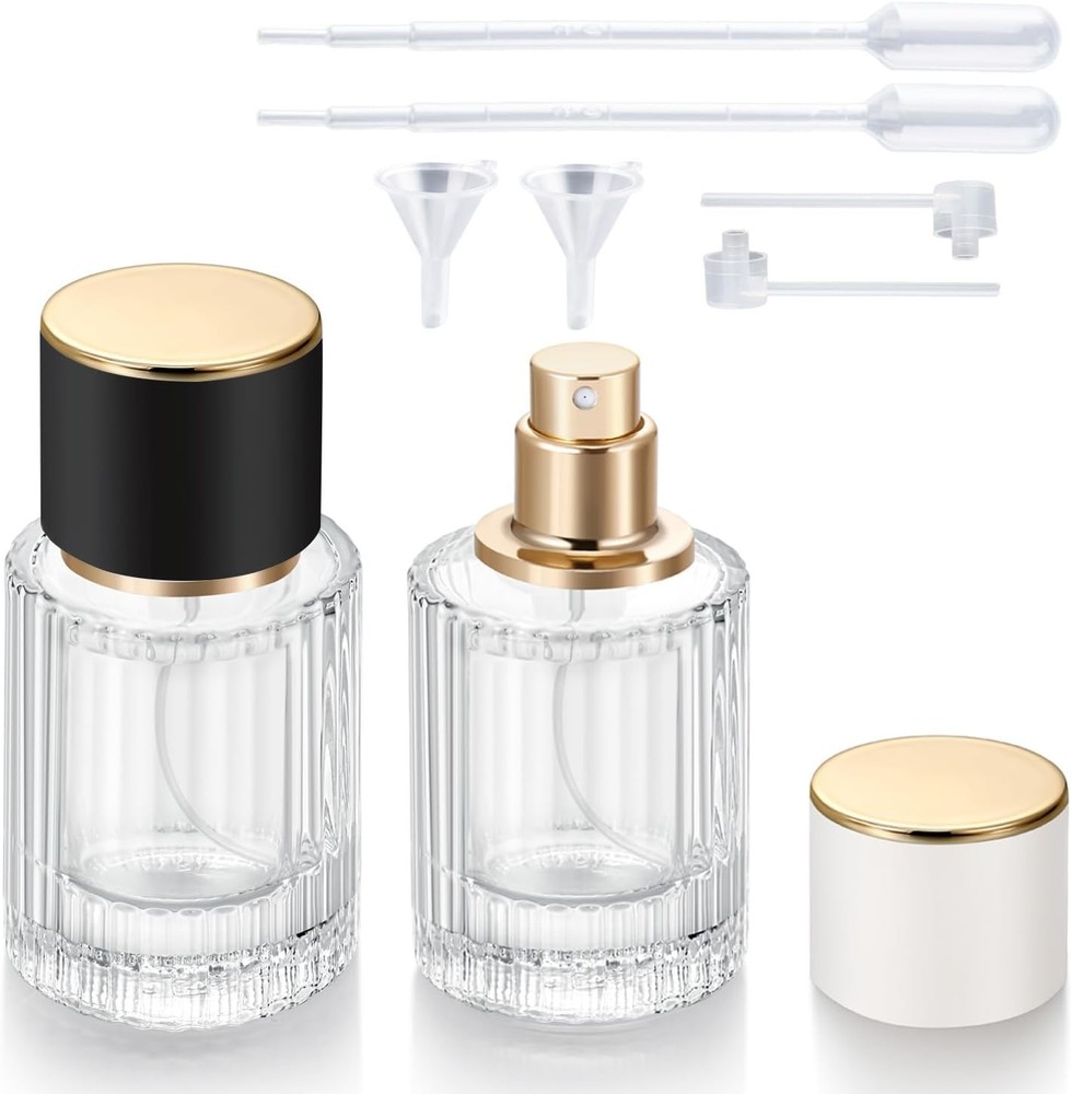2 Pack 30ml Empty Perfume Spray Bottles, Refillable Fine Mist Atomizer Portable