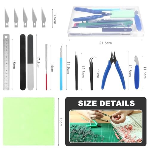 11PCS Model Kit Tools, Gundam Model Tool Kit, Hobby Building Tools Kit Set A