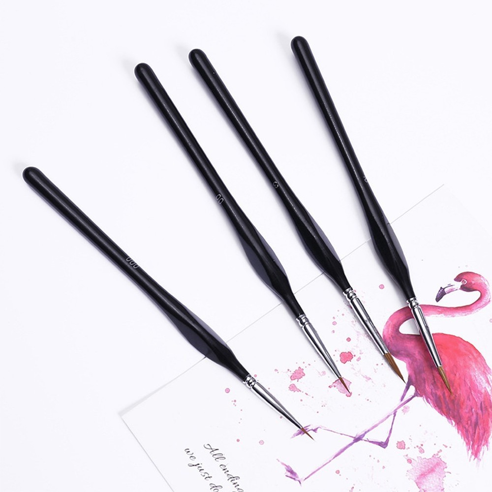 6Pcs Extra Fine EF Tip Details Paint Model Maker Painting Brush Pen Tool Set E