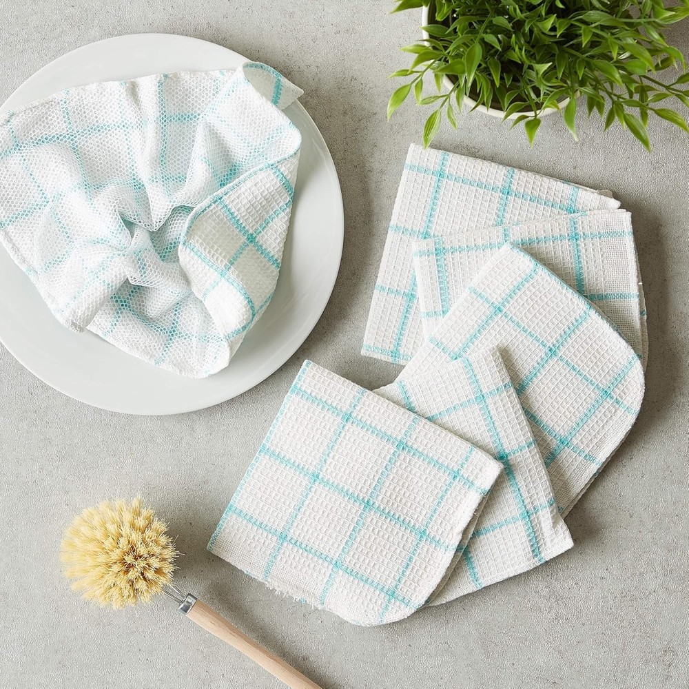 Scrubber Dishcloths, Cotton/Polyester, 6 Pack