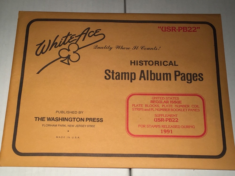 New Package White Ace Pages Regular Issues 1991 PB,Coils,etc Supplement USR-PB22