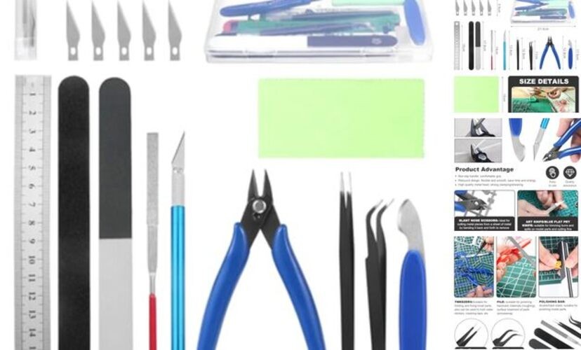 11PCS Model Kit Tools, Gundam Model Tool Kit, Hobby Building Tools Kit Set A