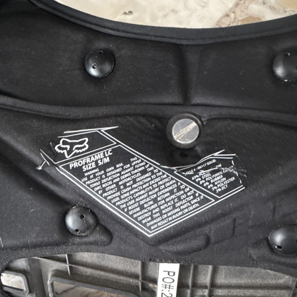 Fox Pro Frame Lc Chest Protector Size Small