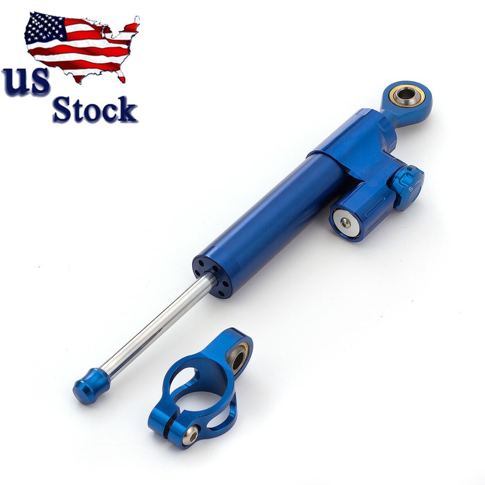 CNC Aluminum Universal Motorcycle Steering Damper Stabilizer Linear Reversed US