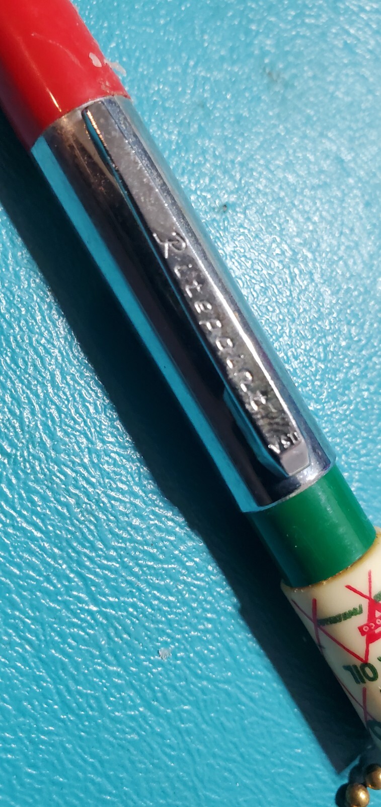 Vintage RITEPOINT PEN CONOCO SUPER MOTOR OIL Pen GAS STATION ADVERTISING Topper