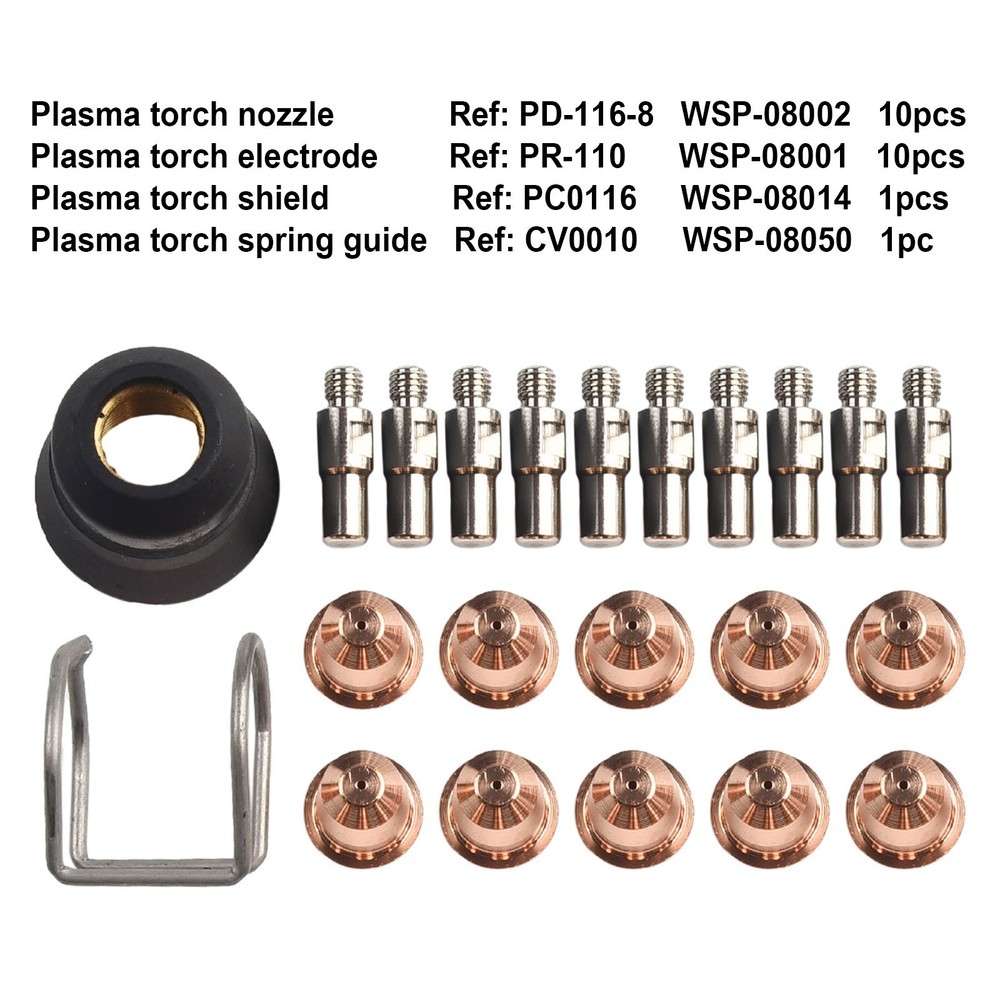 Original Specifications 22pcs Plasma Cutting Torch Consumables PD1168 PR110