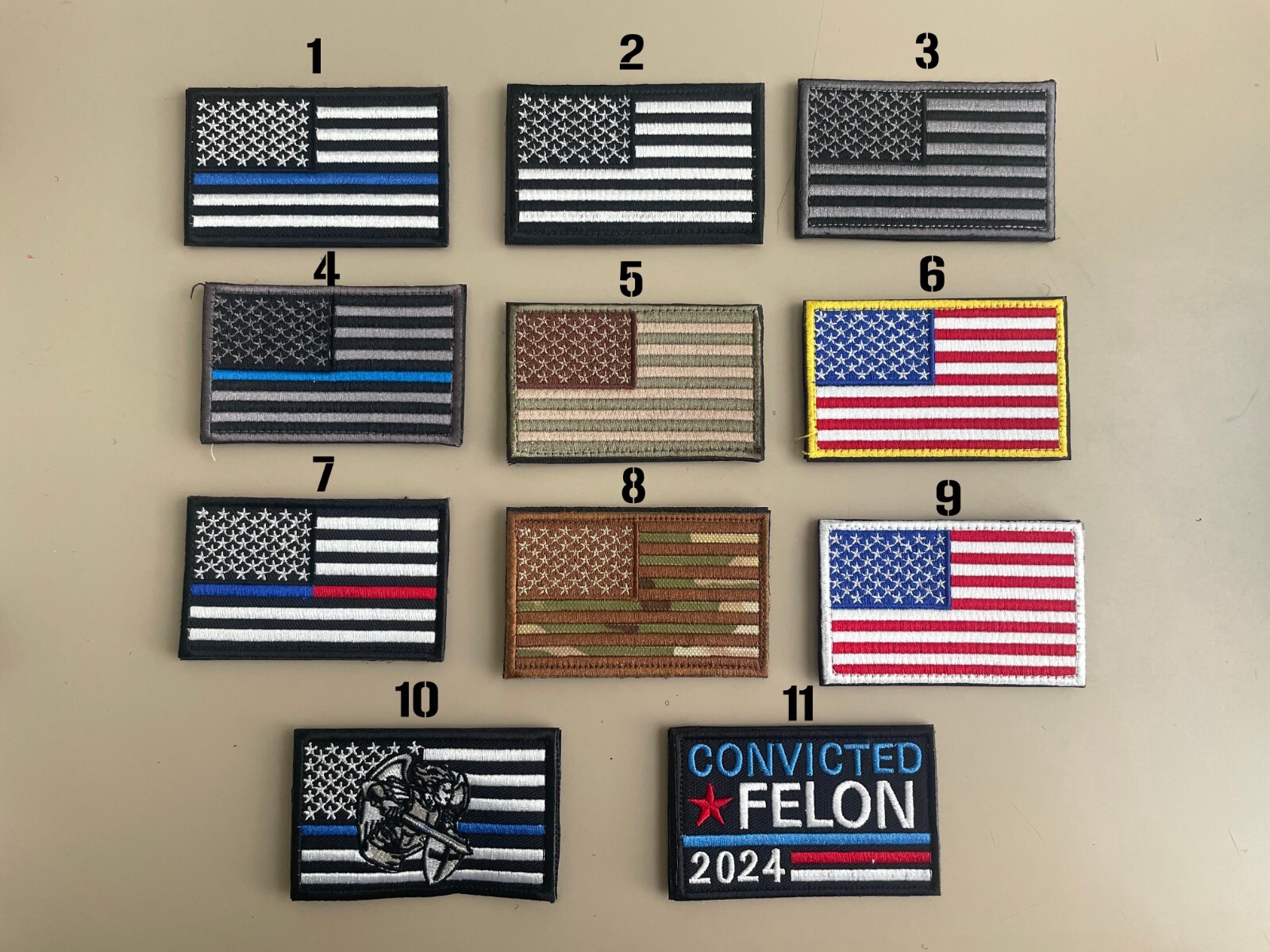 USA American Flag Patches 3"X2" Hook and Loop Military Tactical American Owned