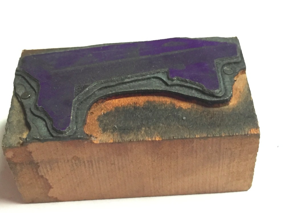 Billiard's Pool Table Printer's Letterpress Type Block