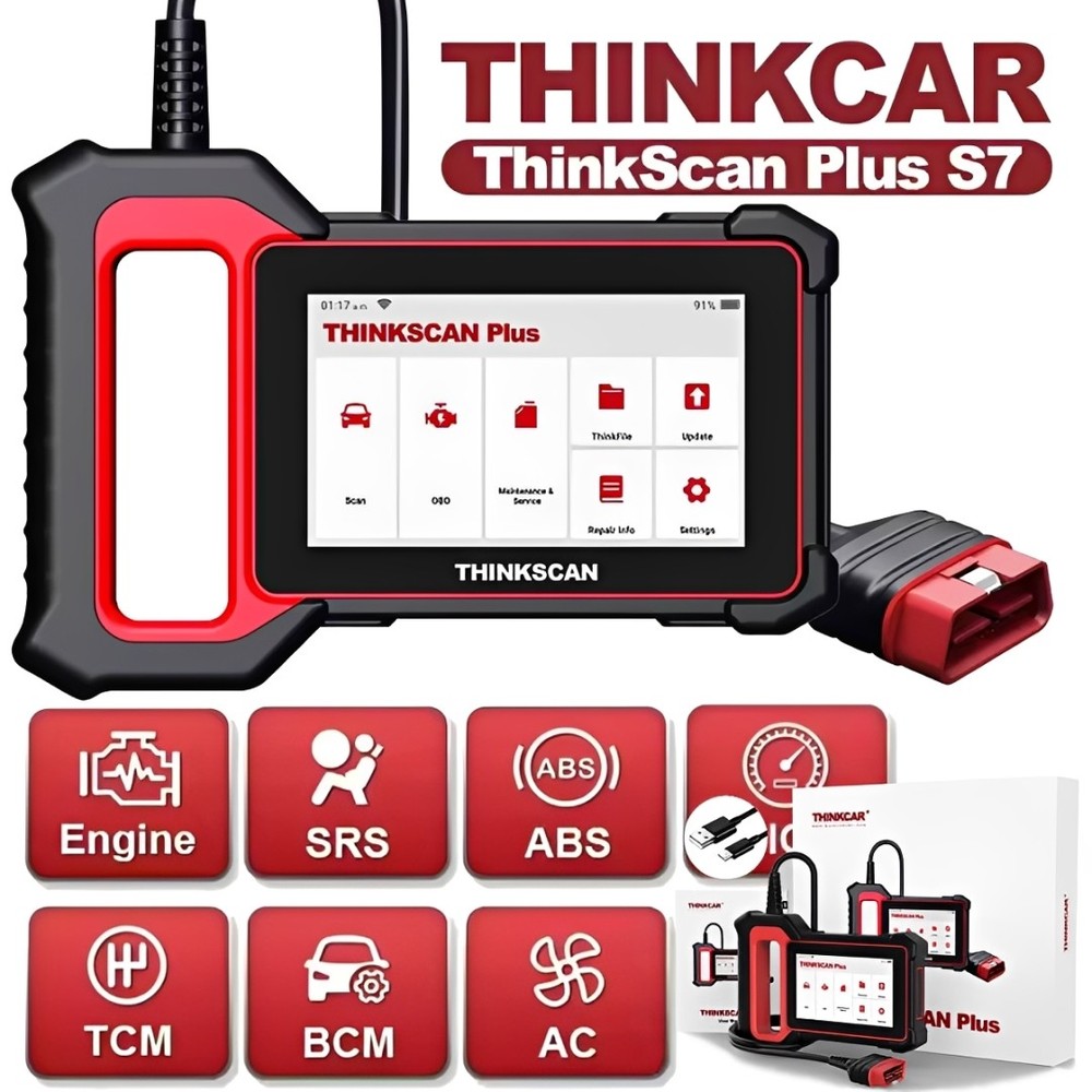 THINKCAR PLUS S7 Code Reader Car Diagnostic Tool ABS SAS SRS OBD2 Scanner