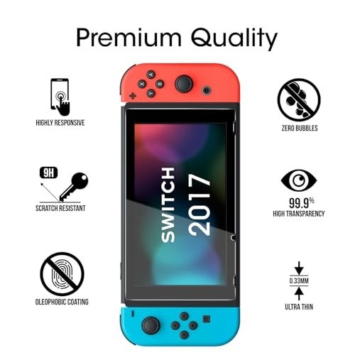 Auto-Alignment OneTouch Screen Protector for Nintendo Switch 6.2" - 2 Pack, Temp