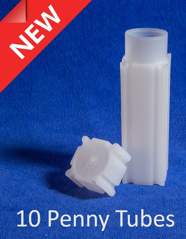 10 Square Coin Safe Tube For US Penny Cent 19.40mm High Quality Roll Storage Lot
