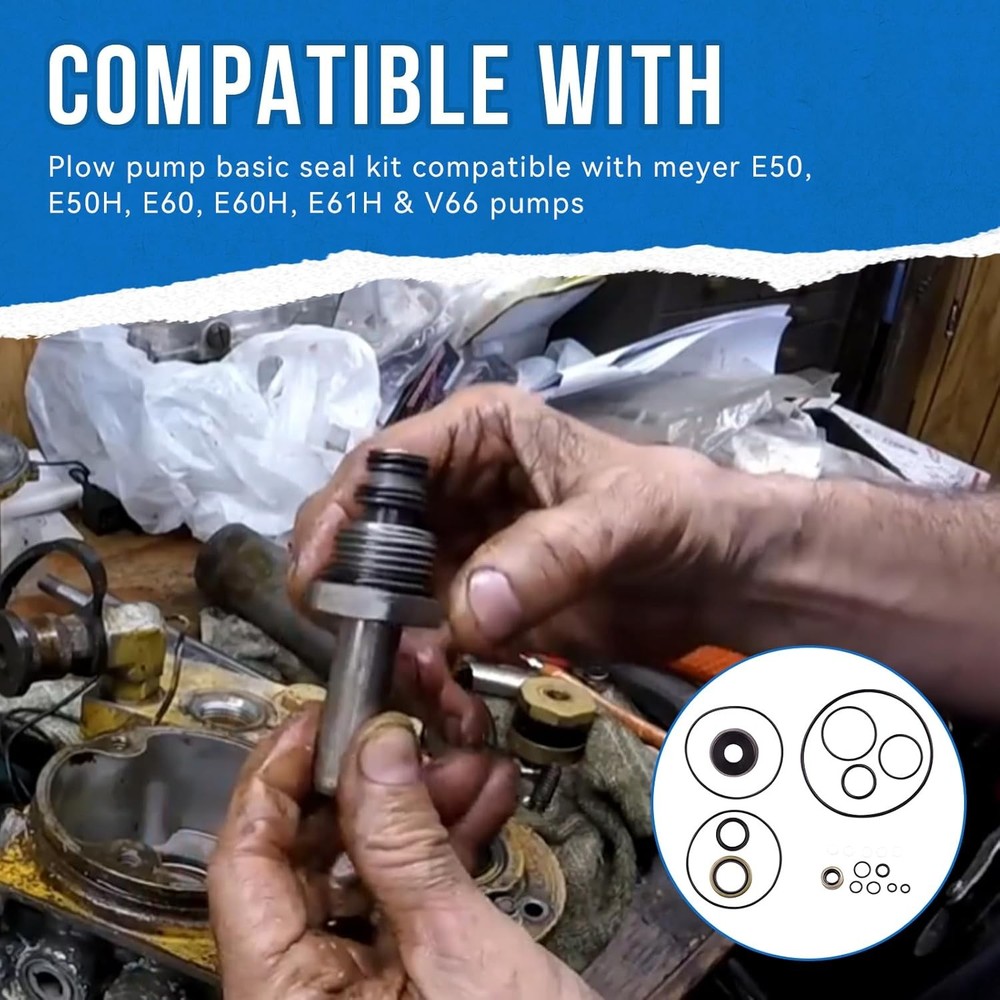15707 Plow Pump Basic Seal Kit For Meyer E50,E50H,E60,E60H,E61H & V66 Pumps