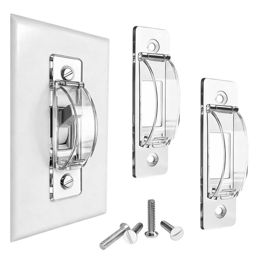 Light Switch Cover Guard, 2 Pack Clear Light Switch Lock, Light Switch Guard,...