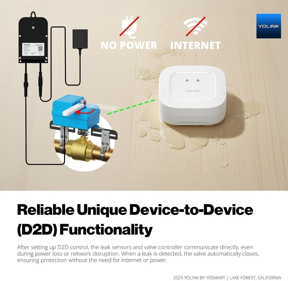 DIY Automatic Water Leak Detection & Shut-Off Starter Kit, EVO Valve Operator...