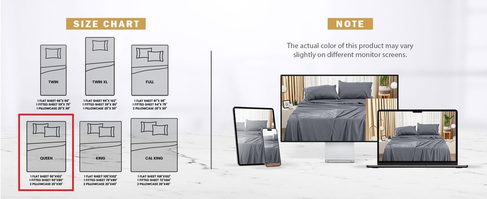 Queen - Utopia Bedding Bed Sheet Set - 4 Piece Bedding - Brushed Microfiber NEW