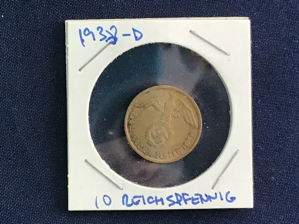 1938-D Germany 10 Reischspfennig E7741
