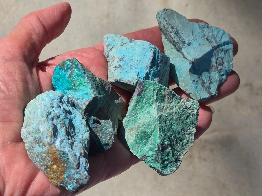 5# Chrysocolla *Smaller Pieces *Crystals *Possibly from Mexico(?) *By 5 lb batch