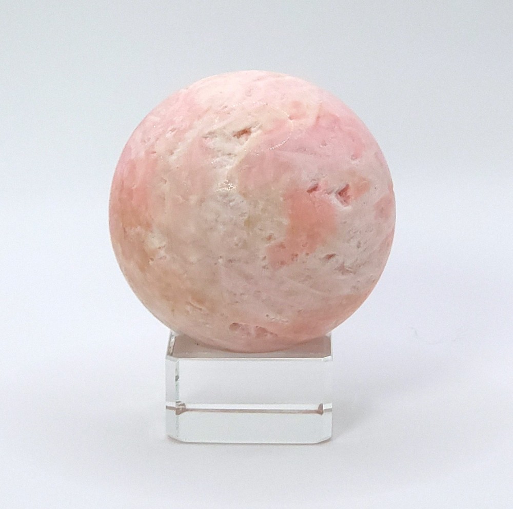 Pink Aragonite Sphere #2- UV Reactive- WYSIWYG