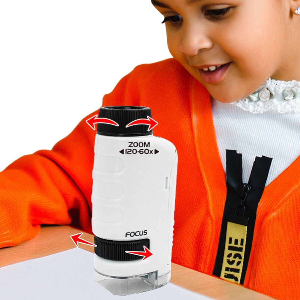 Mini Microscope For Kids Microscope For Child LED Lighted Pocket Microscope