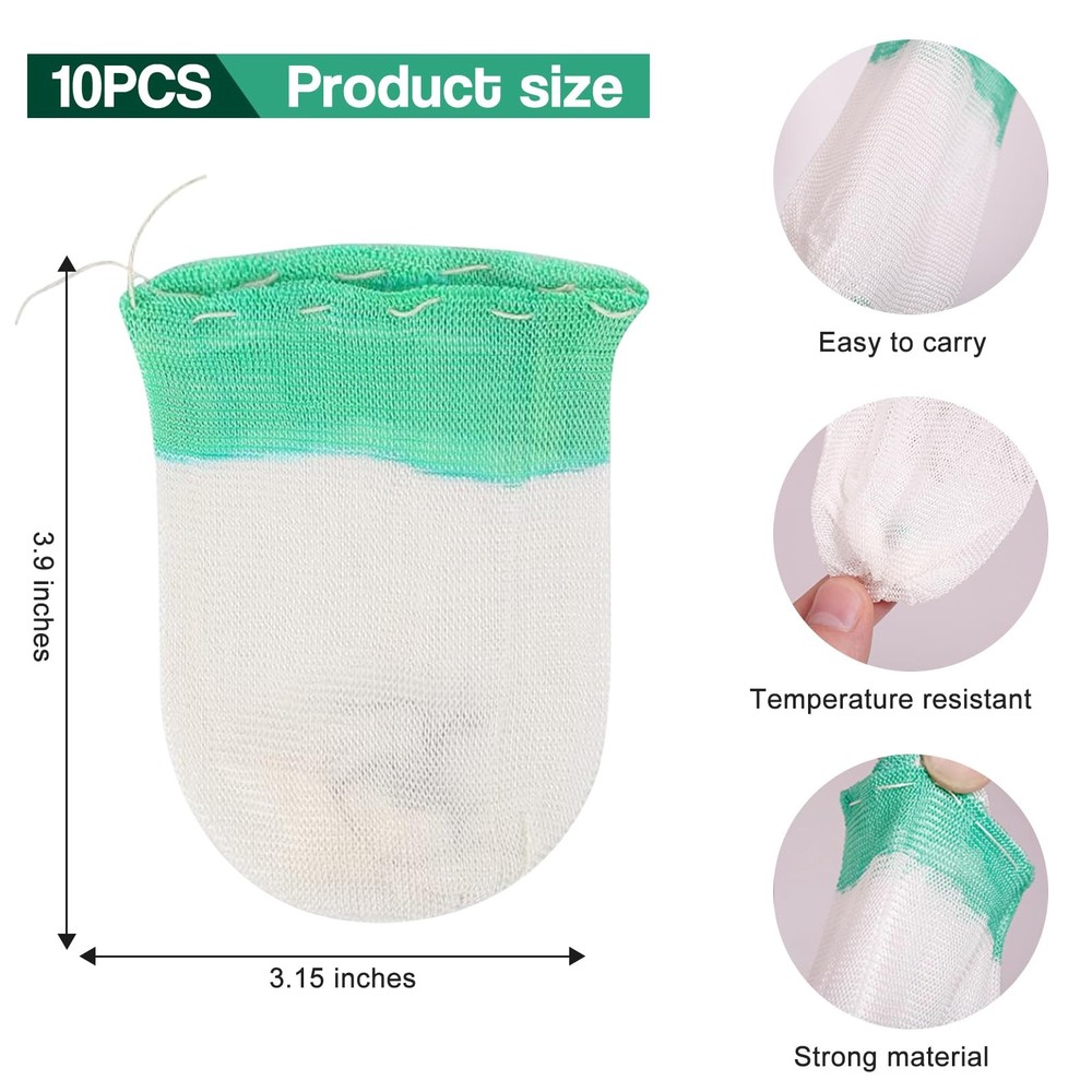 10Pcs Lantern Mantles Propane Mantles, Soft Light White and Green