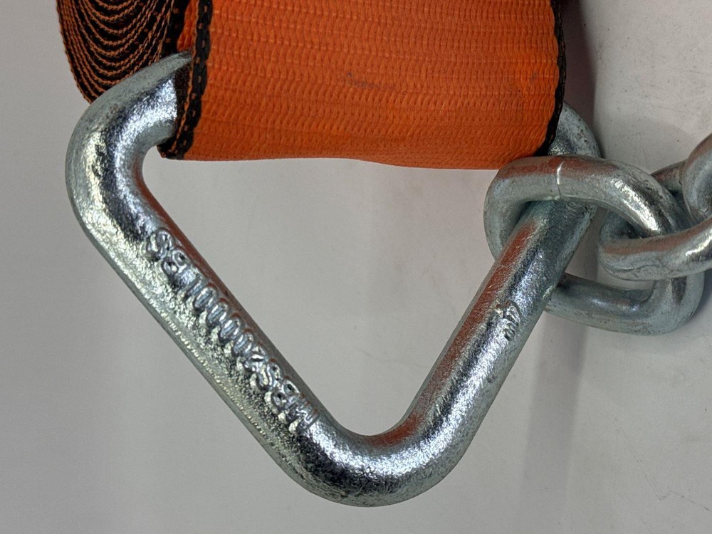 4"X30' Heavy Duty Winch Strap with Chain Hook 2 Pack