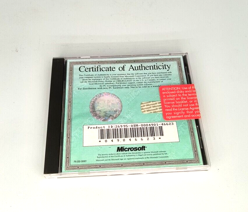 VINTAGE SOFTWARE ENCARTA 95 ENCYCLOPEDIA CD SOFTWARE WINDOWS 95 RM4-SW3