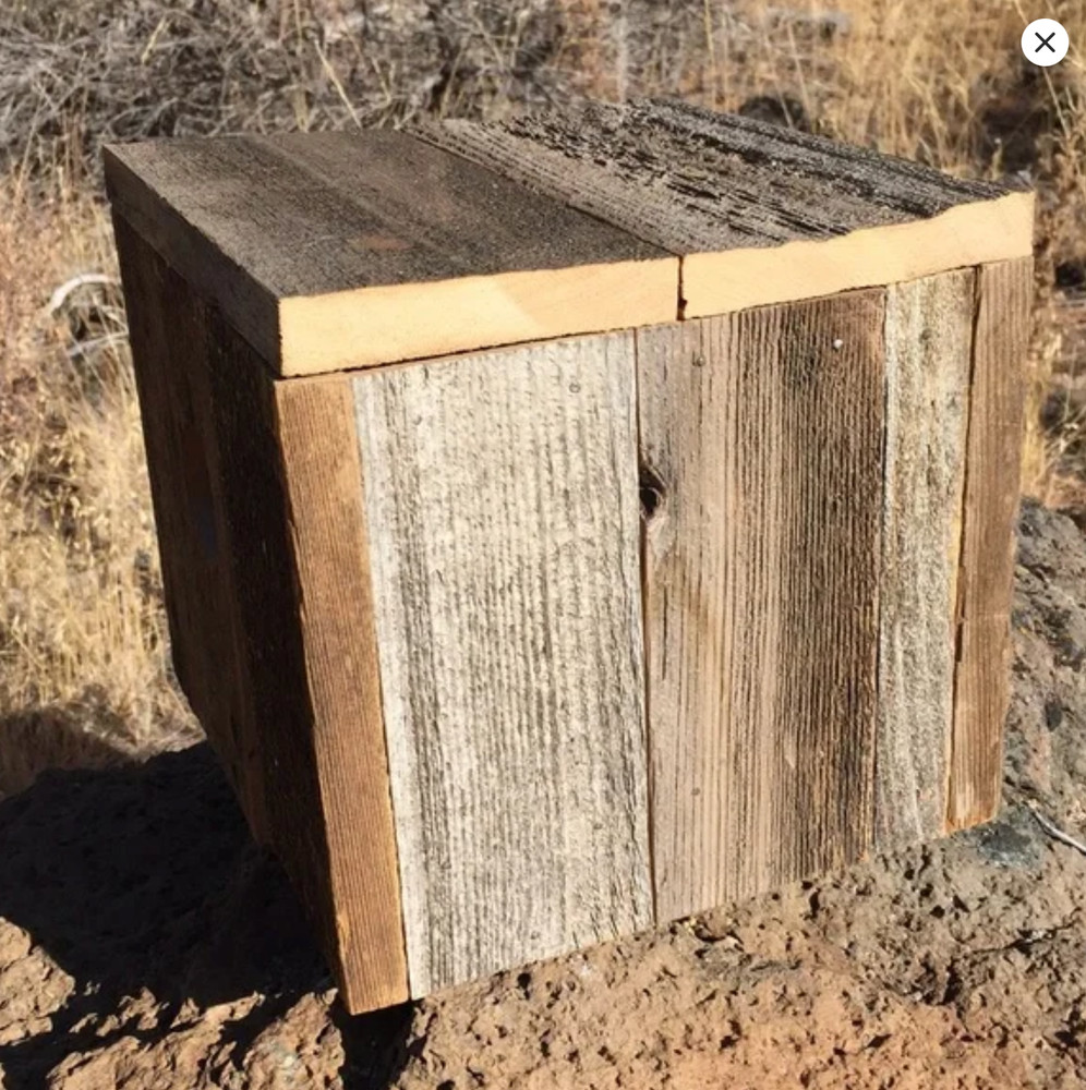Handmade Rustic Barn Wood Birdhouse Nesting Box 8 x 8