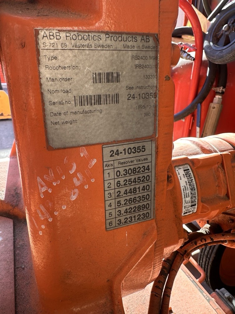 6 AXIS ABB ROBOT ARM, MODEL IRB2400, M98