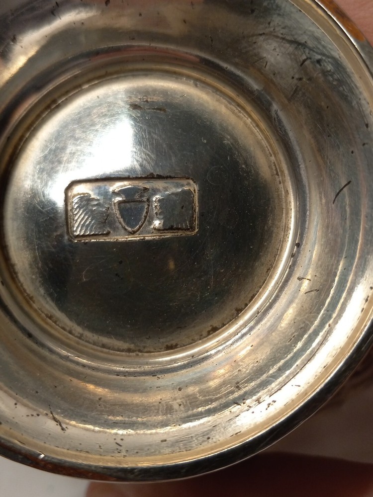 Silver Plate Bowl With Damage Has Mark But Cant Identify