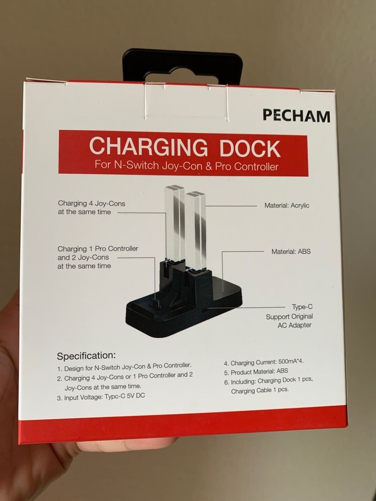 Dobe Charging Dock For N-Switch Joy-Con & Pro Controller. New.