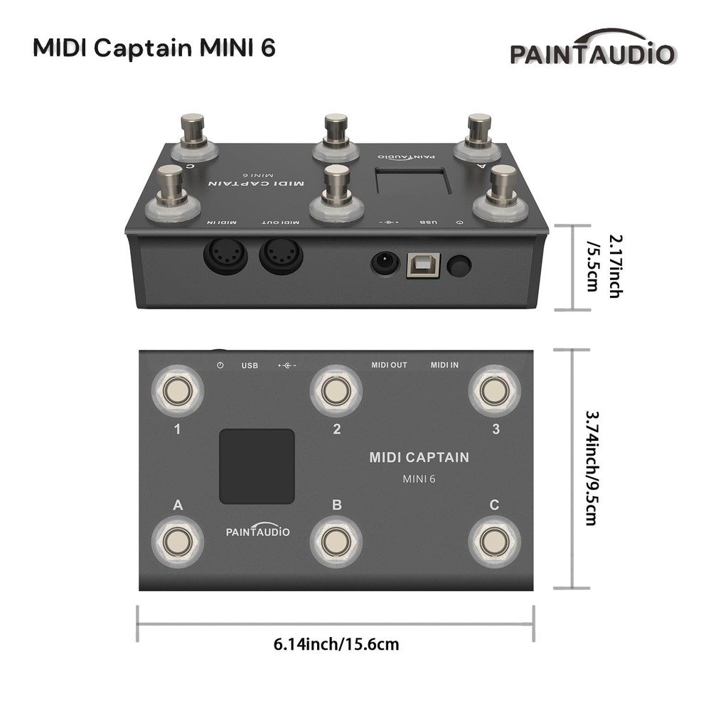 Paint Audio MIDI Captain MINI 6 Foot Controller Multi-Effects Keyboards Synth...