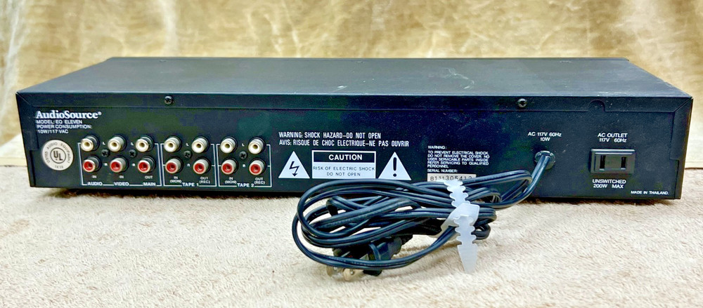 Vintage AUDIOSOURCE EQ Eleven Stereo Graphic Equalizer Spectrum Analyzer