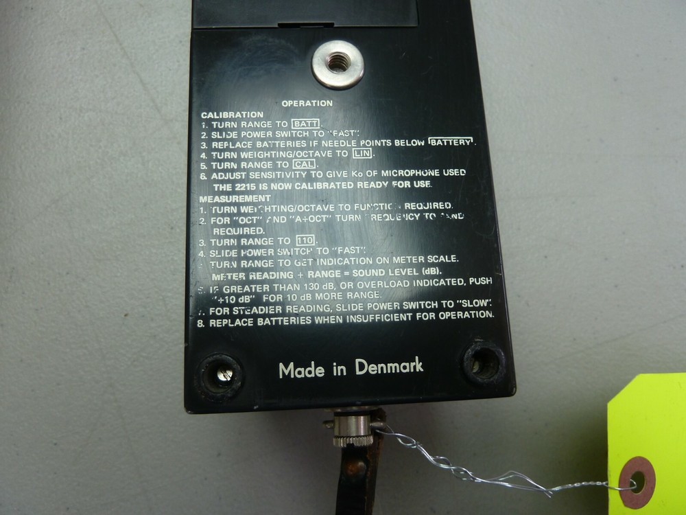 Bruel Kjaer Type 2215 Portable Precision Sound Level Meter Octave Analyzer
