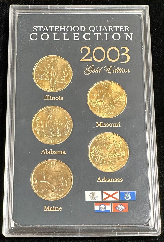2003, 2004 Gold Commemorative Quarters Sets - Group of 3
