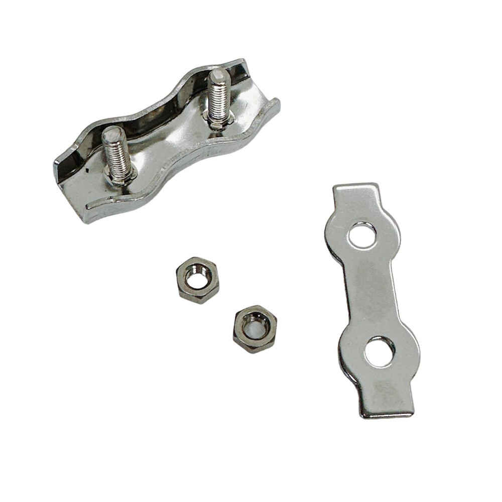 Stainless Steel T304 Duplex Wire Rope Cable Clamp, Double Bolt Wire Cable Clamps